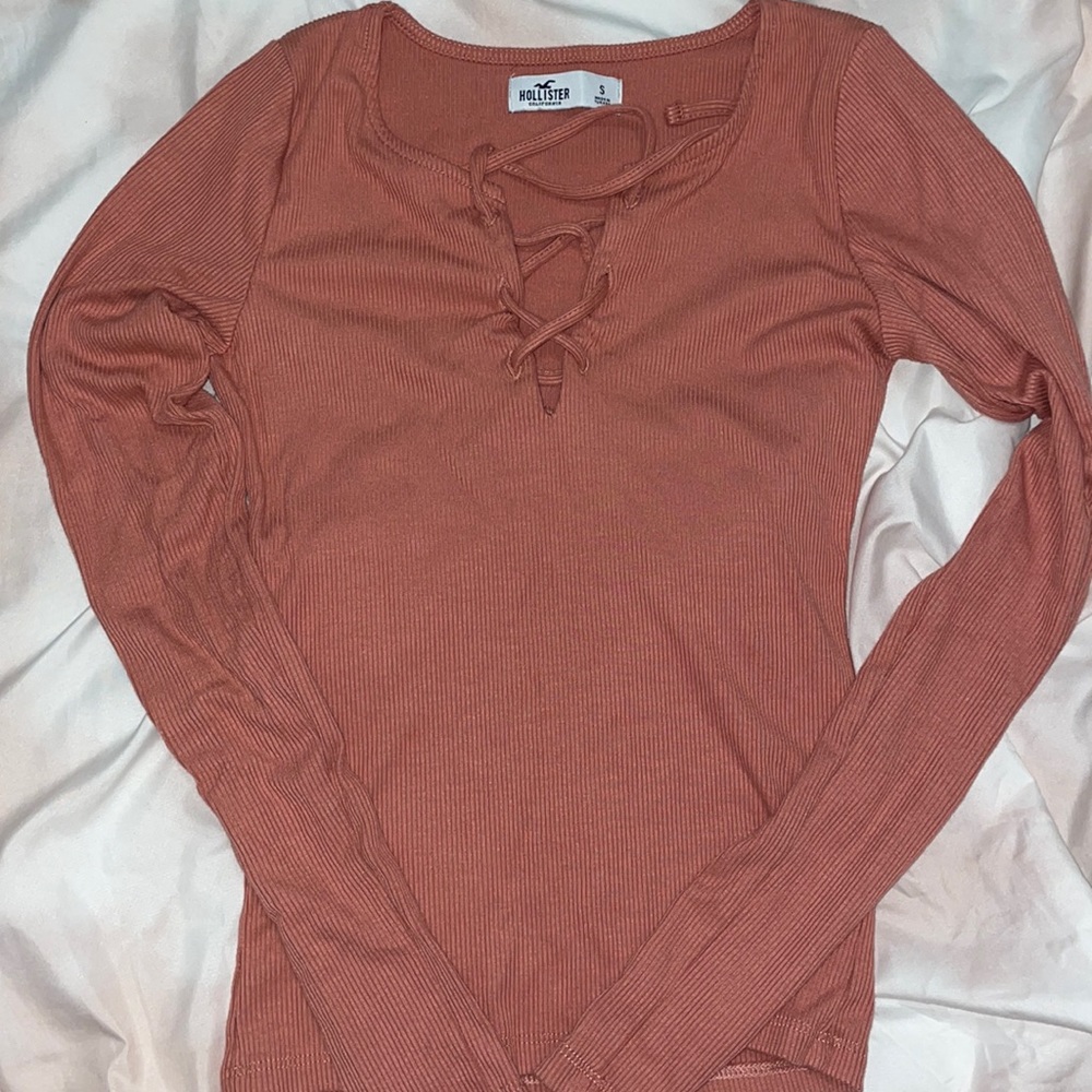 Hollister Long Sleeve Shirt V Cut